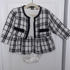 Plaid dress with jacket